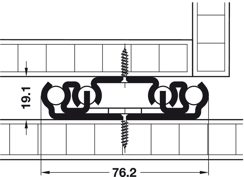 9301 BB Drawer Runner HD Full 182kg 1118mm Cor