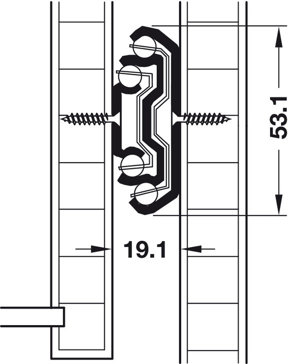 5321 BB Drawer Runner Full 110kg 700mm HGSS