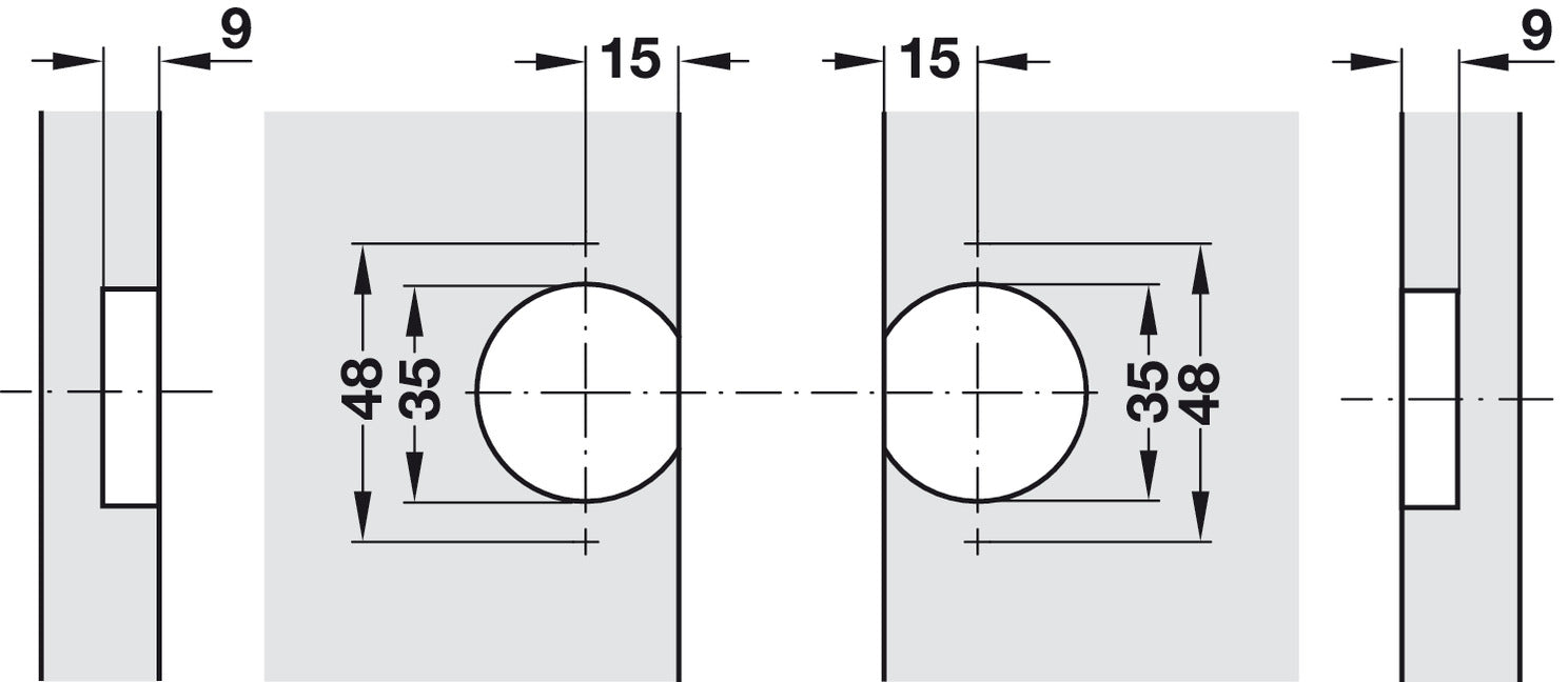 180D Hinge for Folding Doors ScrFix