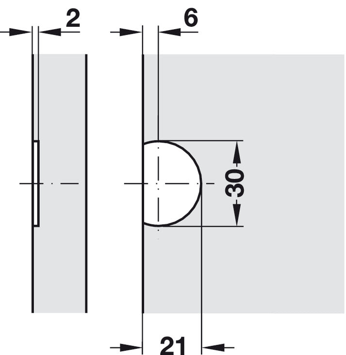 270D Flap Hinge Steel PNP
