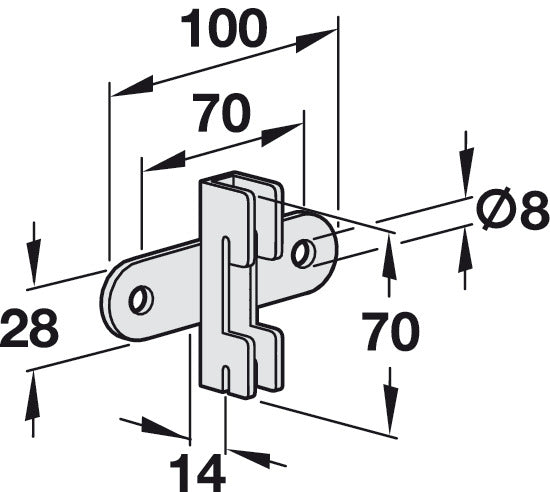 Wall Spacer 100mm St Slv Col