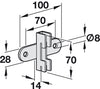 Wall Spacer 100mm St Slv Col