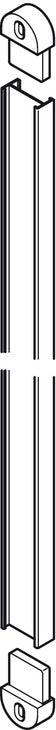 Wall Rail f Shoe Rack 1120x31.5x14mm Chr