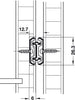 2642 BB Drawer Runner Full 35kg 500mm BZP
