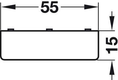 Adaptor D55x15mm Pl Blk for 635.91.310