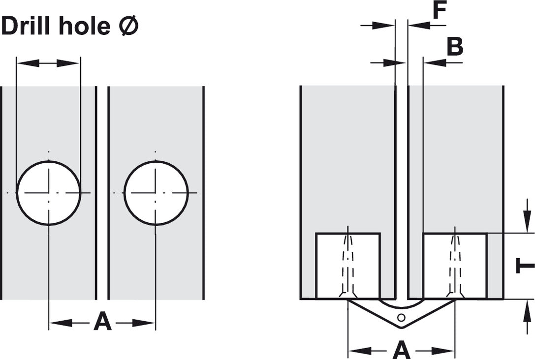 180D Zysa Hinge Drilling D24mm M.Brass