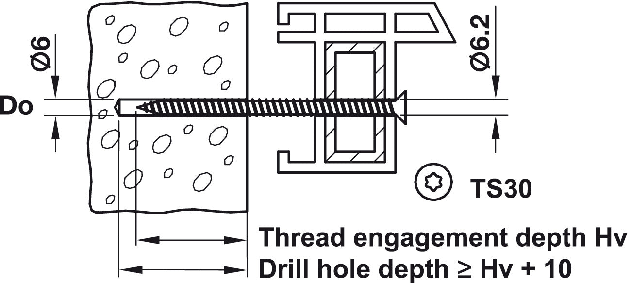 Window Frame Screw Csk Galv D7.5x182mm