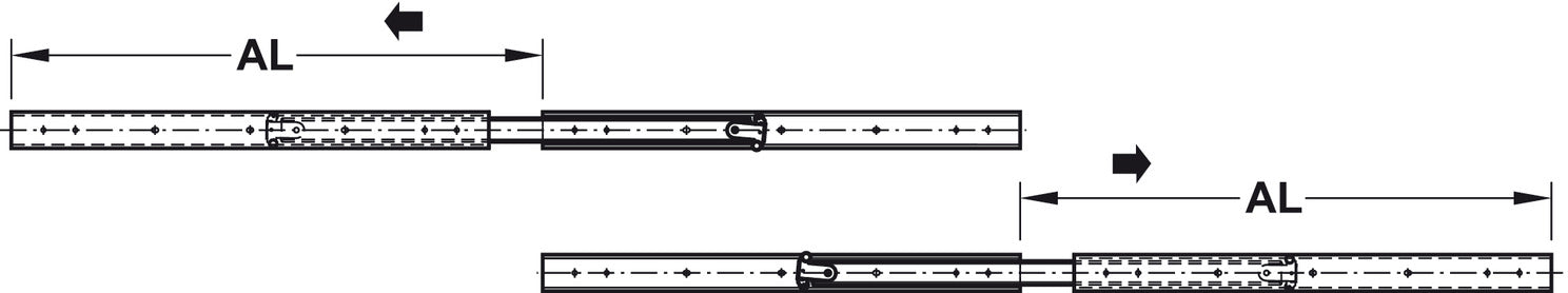 3630 BB Drawer Runner 2Way Full 40kg 400mm Blk