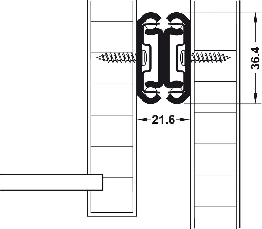 3630 BB Drawer Runner 2Way Full 45kg 500mm Blk