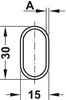W/Robe Rail (Oval) 30x15x1.5mm x2.5m PC