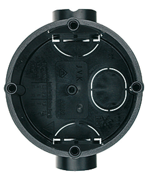 Wall Box Flush Mount D65x63mm Pl Blk