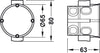 Wall Box Flush Mount D65x63mm Pl Blk