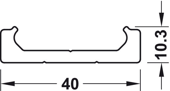 Accuride 0115RC Sld Track Sys 1200mm Alu