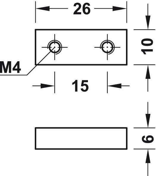 Accuride 0115RC End Stop+Fixings Alu