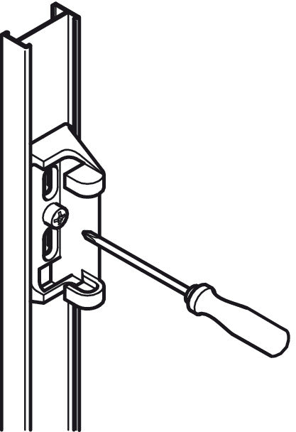 Wall Rail f Shoe Rack 1120x31.5x14mm Chr