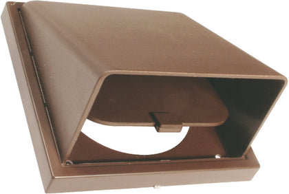 Sys6 Cowled Wall Vent Rnd Spigot Brown