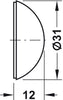 Wall Bumper D31x12mm Pl White