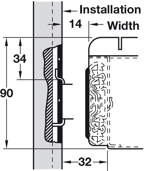 5519 BB Drawer Runner Full 40kg 400mm St Galv