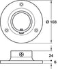 Wall Flange Socket D51mm Brass PC