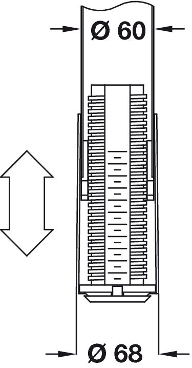 Adjustable Foot 110mm for D60mm Tube