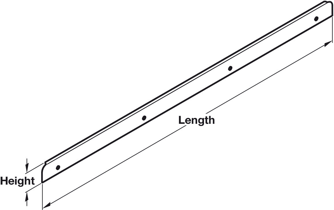W/T Trim 640x38mm End Cap Etched Alu