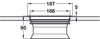 W/Top Bin Holder D168mm Pl Wht