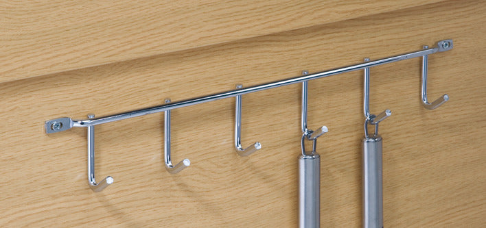 6 Hook Rack Chrome 400mm