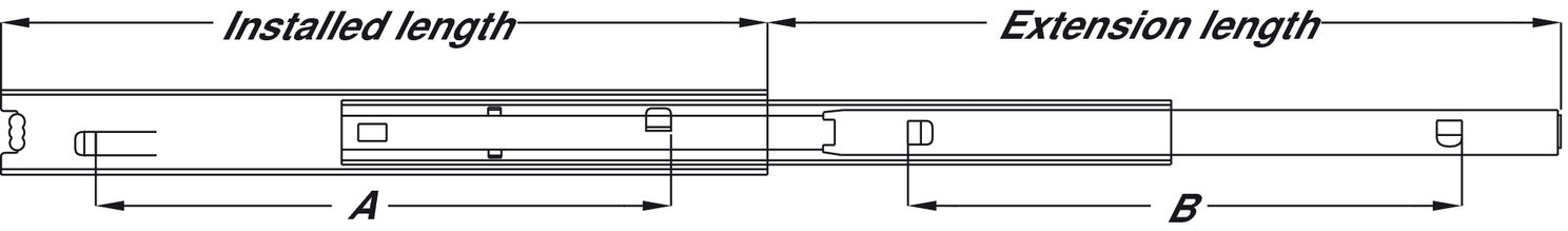 4505 BB Drawer Runner FD Full 35kg 700mm SZP