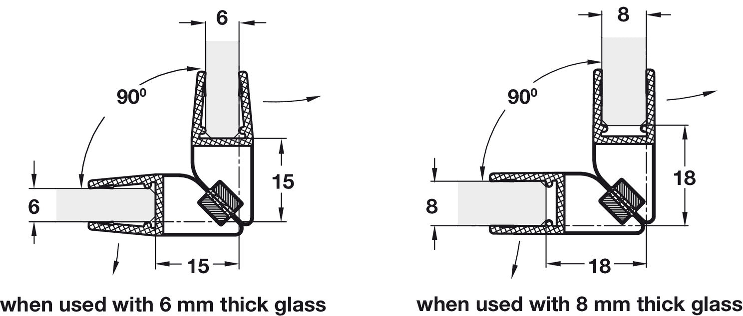 90D Magnetic Seal 2010mm Trans PVC