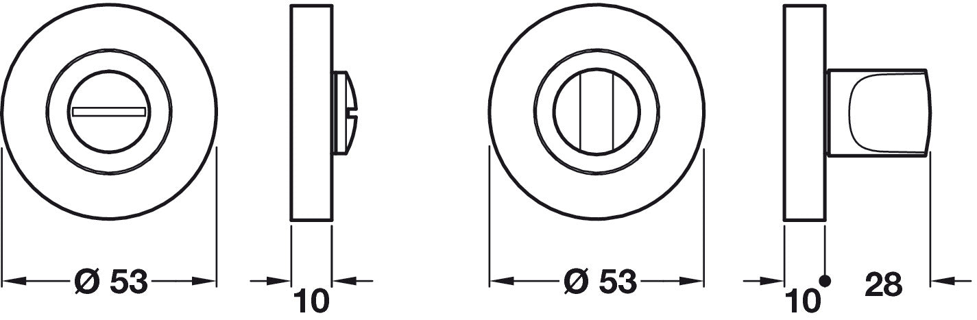 WC Release+Turn D53mm ZA PC