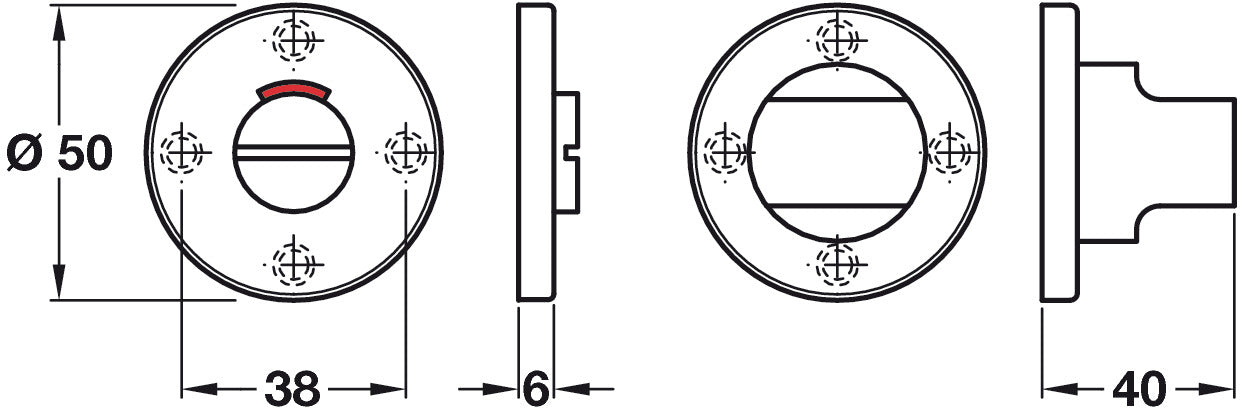 WC Release Set D50mm Alu SAA