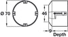 Wall Box Cavity Wall Mnt D70x38mm Pl Orn