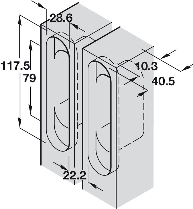 218 Soss Hinge 180D 41-45mm ZA/ST BP