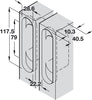 218 Soss Hinge 180D 41-45mm ZA/ST BP