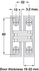 204A Soss Hinge 19-22mm ZA Body NP Links