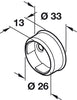 W/Robe Rail D26mm Socket CP