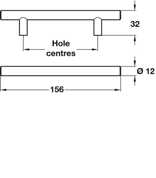 Alice Bar Hdl St Pol Chr D12mm 96mm cc