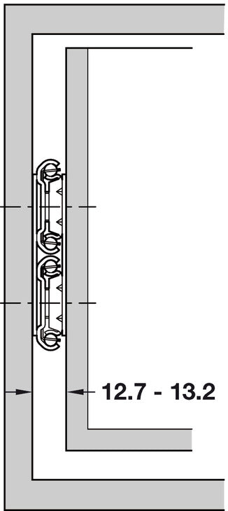 6026 BB Drawer Runner 2Way Sgl 90kg 400mm BZP