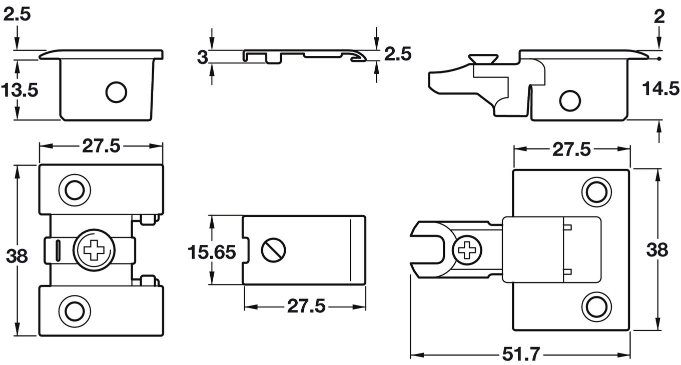 90D Kimana Flap Hinge Set SNP