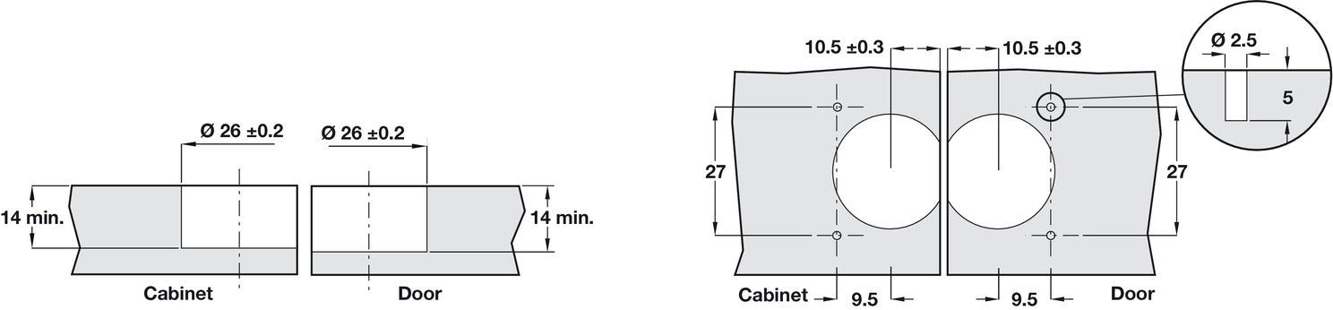 90D Kimana Flap Hinge Set SNP