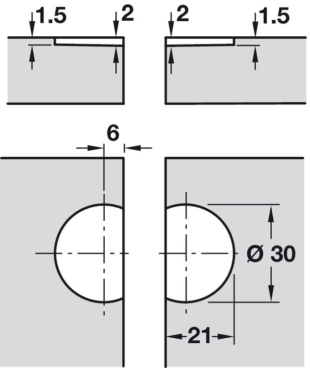 270D Flap Hinge Steel PNP