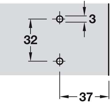 3mm Mounting Plate 1prt Click Cruci D3 S