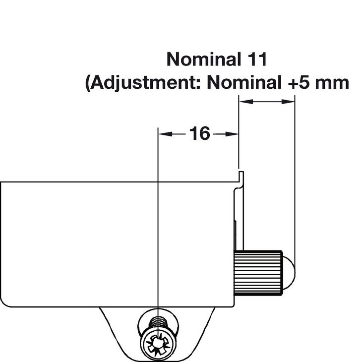 Adj Soft Close f 110D Hinged Dr 1=5pcs