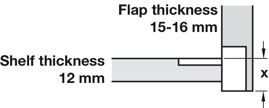 90D Plano Medical Flap Hinge ZA/Brs NP