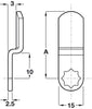 3mm Cranked Cam 50x15x2.5mm St Galv
