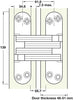 220 Soss Hinge 48-51mm NP Body St Links
