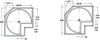 3/4 Carousel H667-713mm/D720mm CrWht