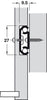 2726 BB Drawer Runner Sgl 15kg 400mm BZP