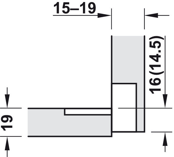 90D Plano Medical Flap Hinge ZA/Brs NP