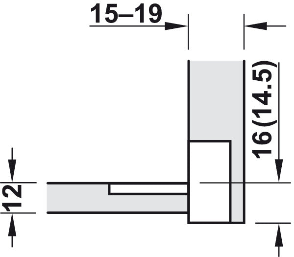 90D Plano Medical Flap Hinge ZA/Brs NP
